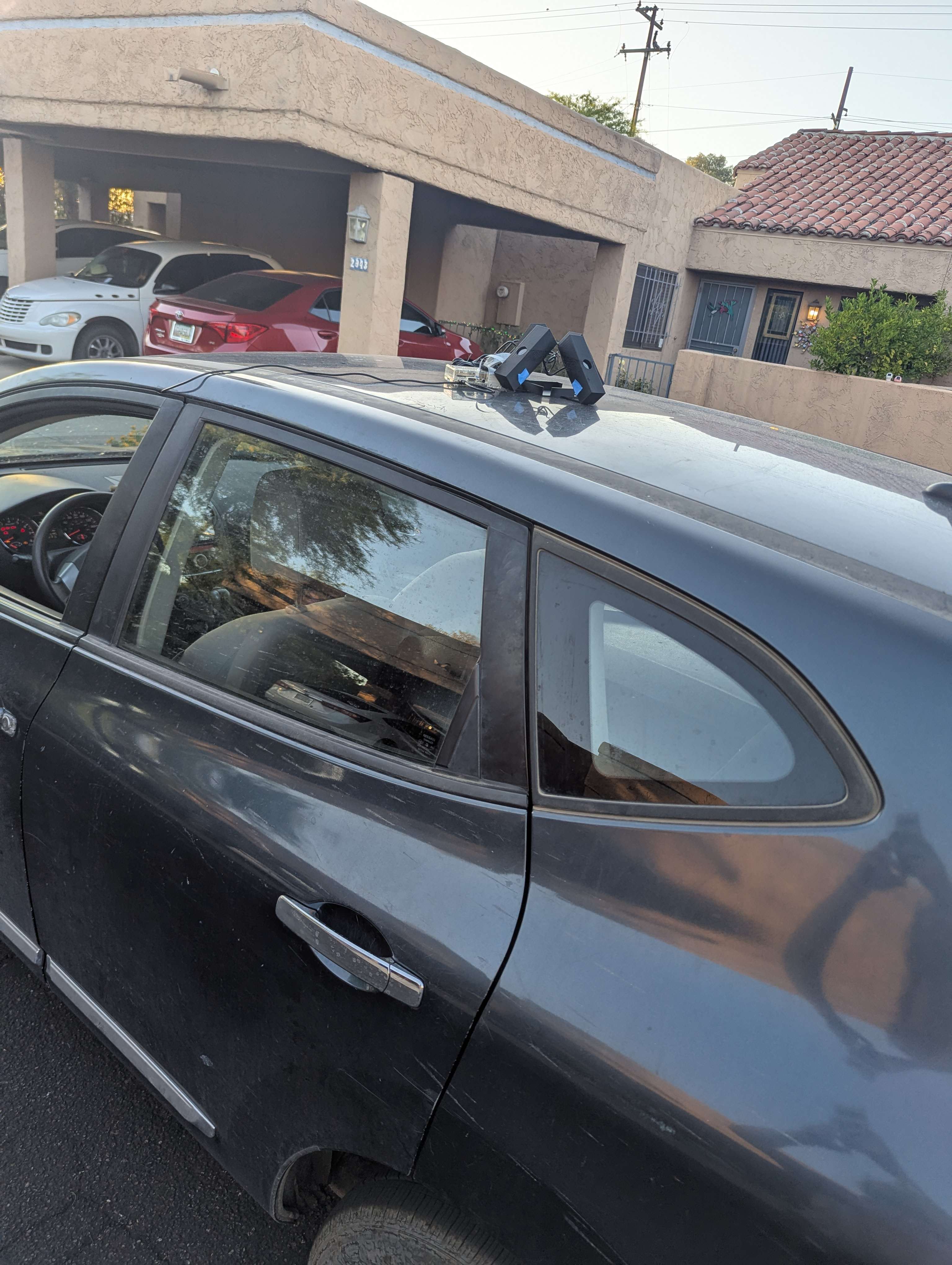 Camera array dome mounted on the roof of a vehicle